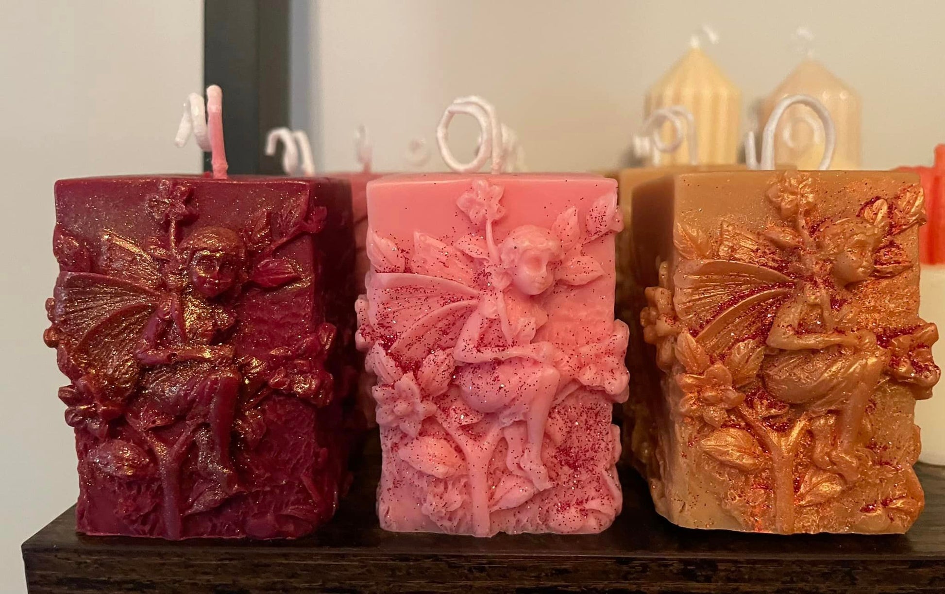 Beeswax Fairy Candle Trio
