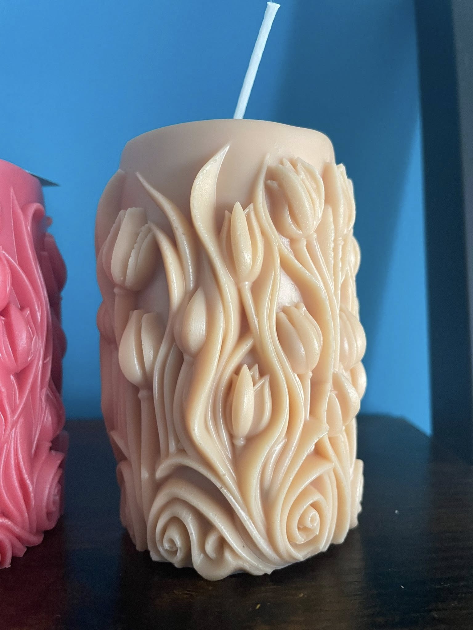 Tulip Beeswax Candle