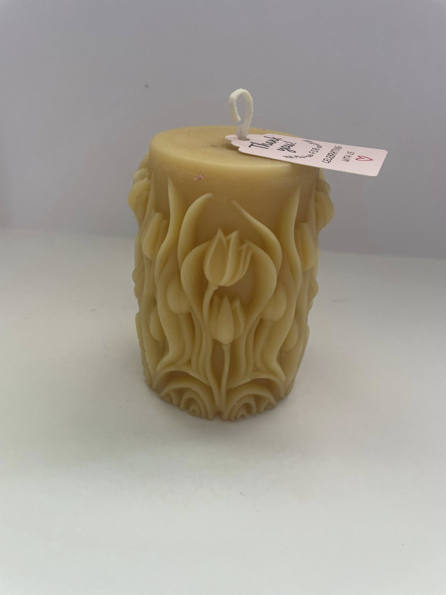 Tulip Beeswax Candle